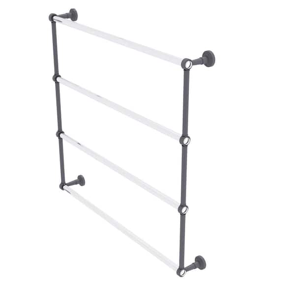 Allied Brass Pacific Beach 4 Tier 36 in. Ladder Towel Bar in Matte Gray