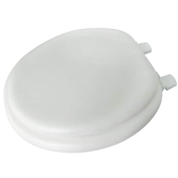 Glacier Bay Round Closed Front Toilet Seat in White