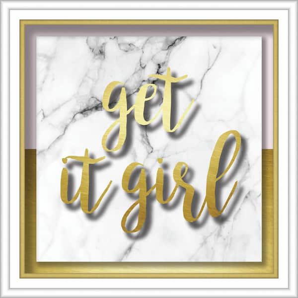 Linden Ave Get It Girl 10 in. x 10 in. Shadowbox Wall Art