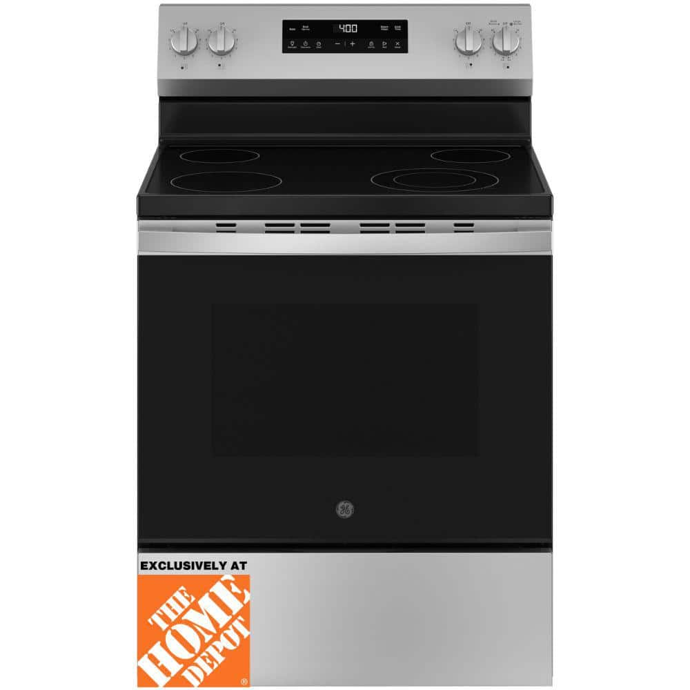 GE 30 in. 4 Burner Element Free-Standing Electric Range in 