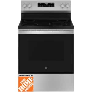 30 in. 4 Burner Element Free-Standing Electric Range in Stainless Steel w/Stainless Knobs