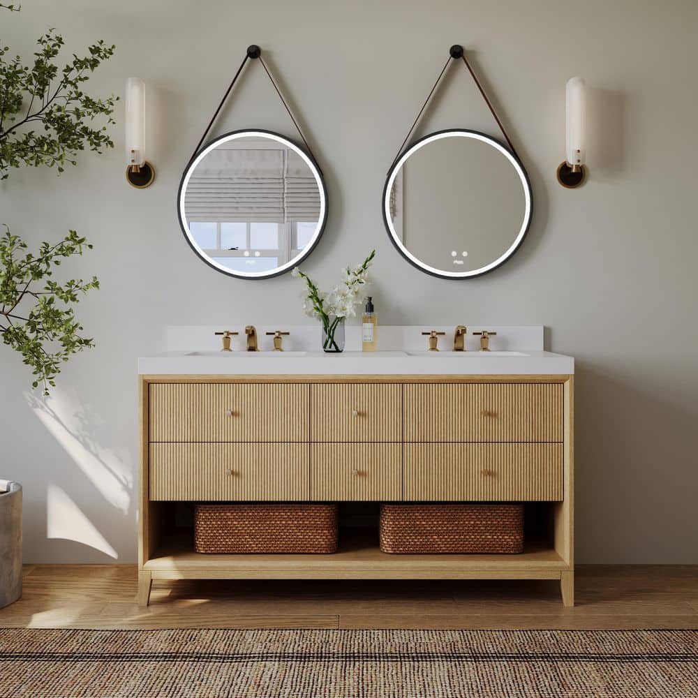 ⭐︎momo⭐︎ Ancerre Designs Momo 60 in. W Double Sinks Freestanding Bath