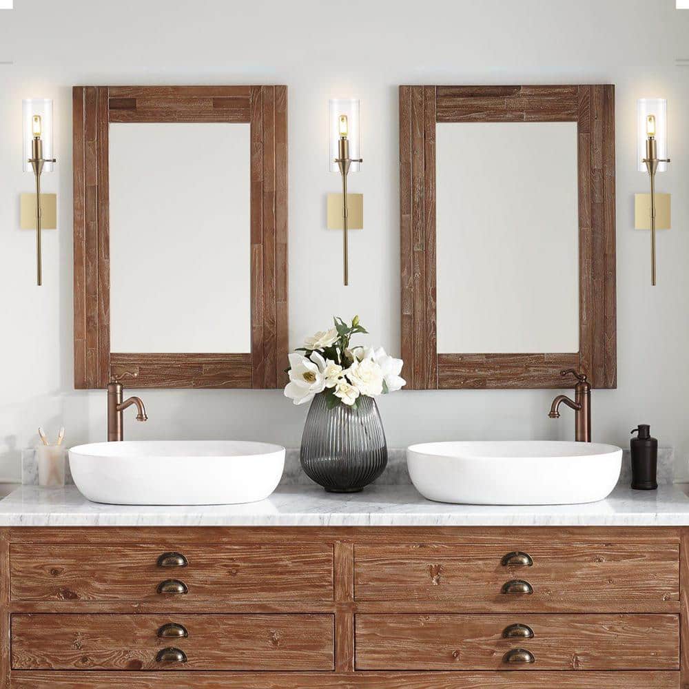Cato Brass Gold 4.5" Modern Minimalist Vanity Light