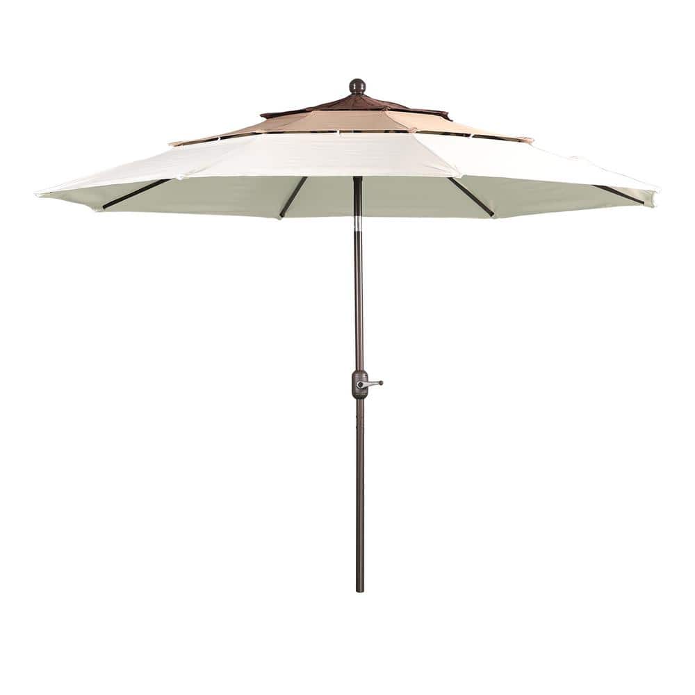 10 ft. Steel Market Patio Umbrella with Crank and Tilt in Color Beige/Khaki/Coffee price history on PriceWatchPro
