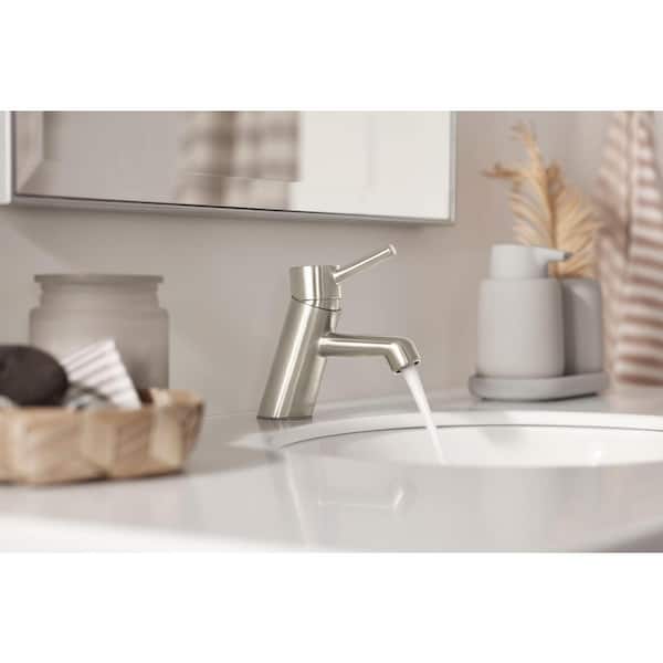 Precept Single Hole Single-Handle Bathroom Faucet in Brushed Nickel