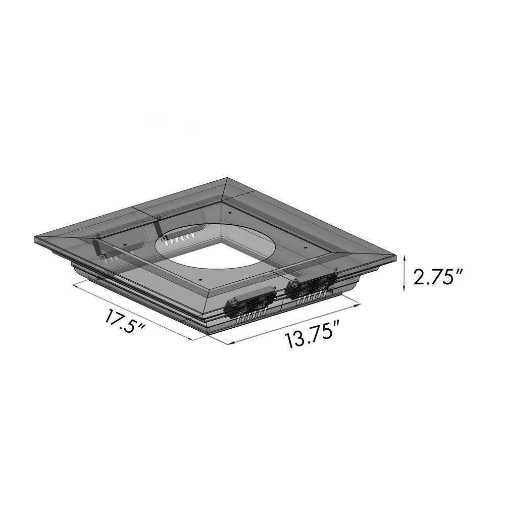 30-inch Stainless Steel Island Mount Range Hood with Bluetooth Speakers