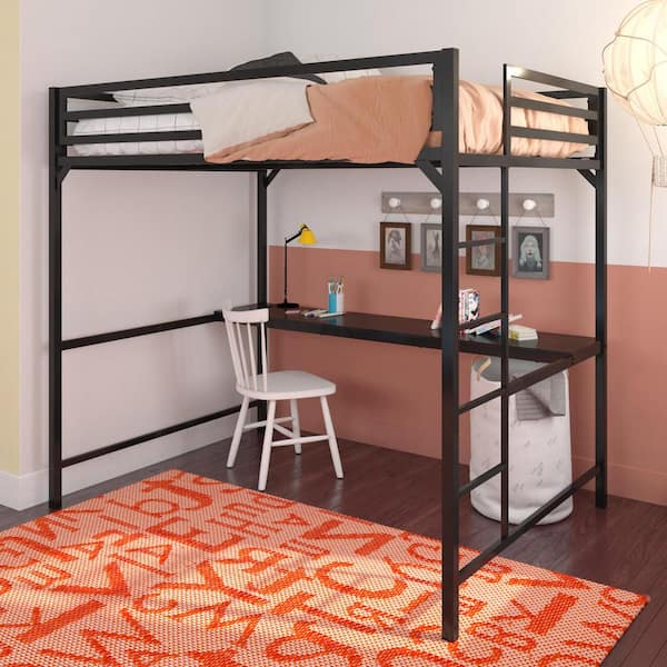 metal full loft bed