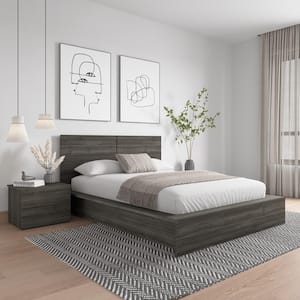 James 3-Piece Gray Oak Queen Size Bedroom Set