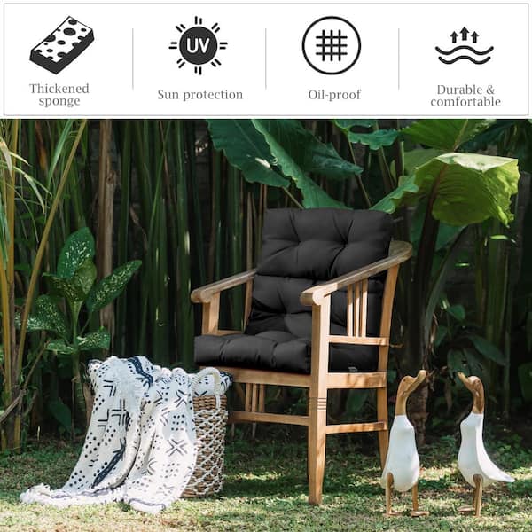 Suede Sun Lounger Chair Cushions Non-Slip Rocking Chair Cushion Garden  Recliner Quilted Thick Padded Seat Cushion