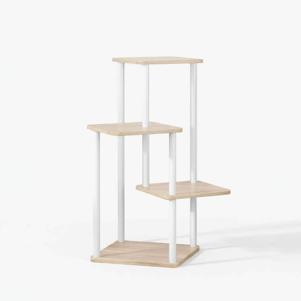 4 Tier White Oak Wood Plant Stand (11.8 in. W x 31.5 in. H) YA58