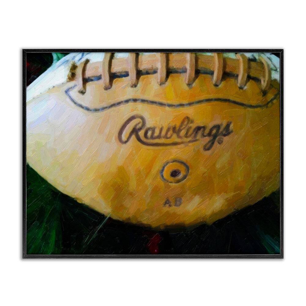 Painterly Team Football by Graffi*tee Studios Black Framed Sports Giclee Art Print 11 in. x 14 in. price history on PriceWatchPro
