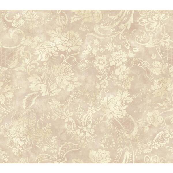 York Wallcoverings Shimmering Topaz Textured Rose Wallpaper