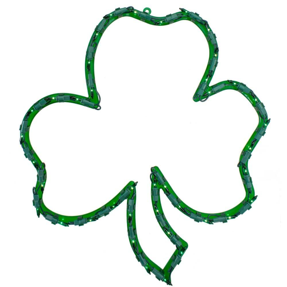 Northlight 17 in. Lighted St. Patrick's Day Irish Shamrock Window Silhouette Decoration