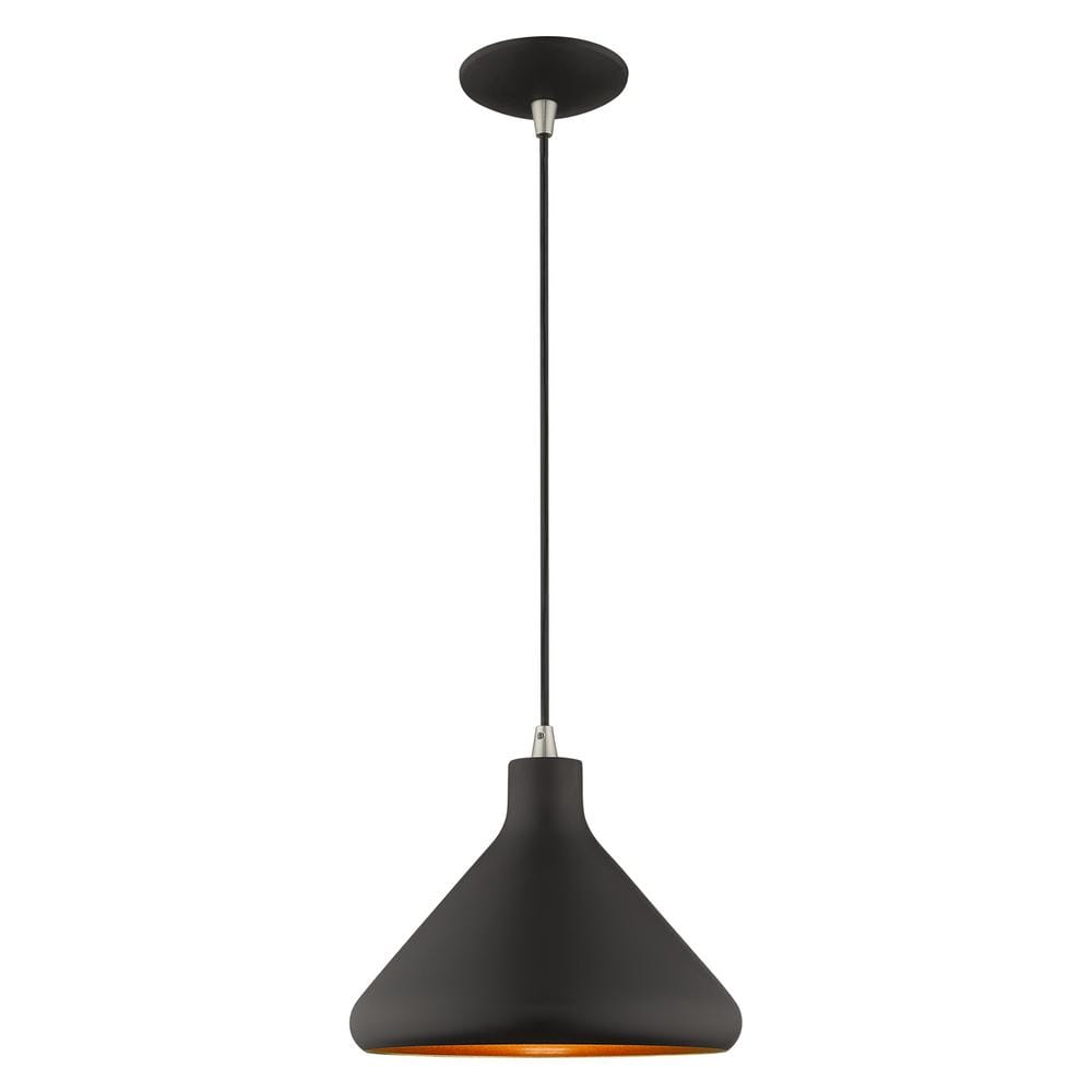 Black and Gold Aluminum Mini Pendant Light