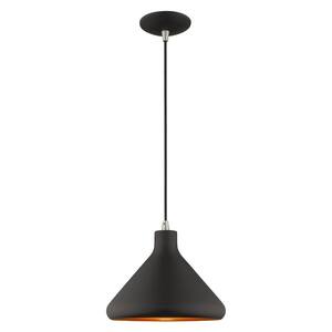 Sadler 1-Light Black Cone Pendant