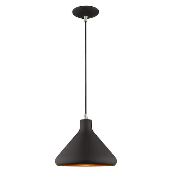 AVIANCE LIGHTING Sadler 1-Light Black Cone Pendant