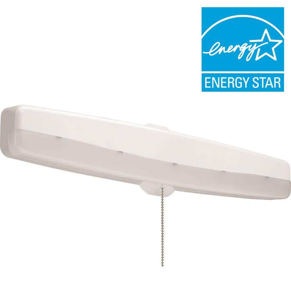 Sleek White Brushed Nickel LED Energy Star Flush Mount Light