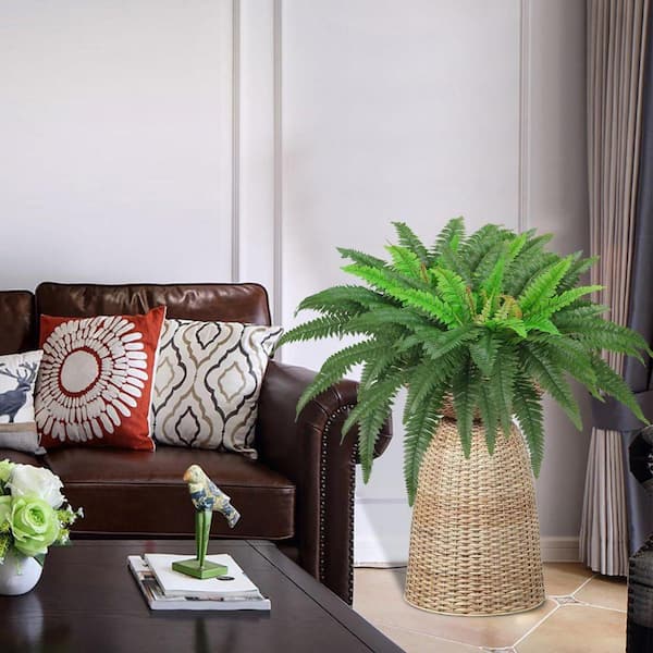 40 in. Green Large Faux Artificial Ferns Bush Plants for Home and