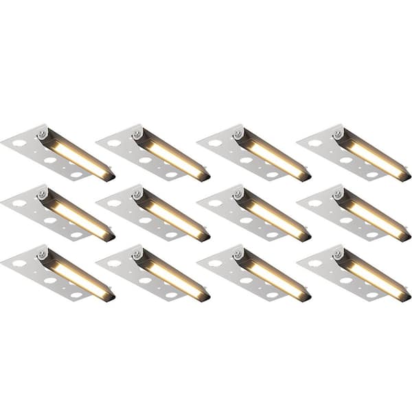 7 in. Outdoor Retaining Wall Step Lights 5W LED 3000K Low Voltage Waterproof Landscape Lighting 12-Pack