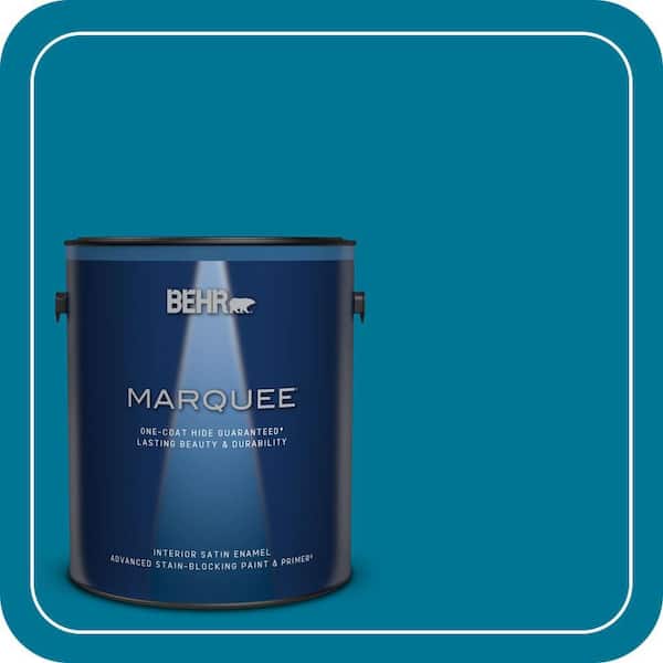 BEHR MARQUEE 1 gal. #S-G-520 Blue Luxury Satin Enamel Interior Paint & Primer