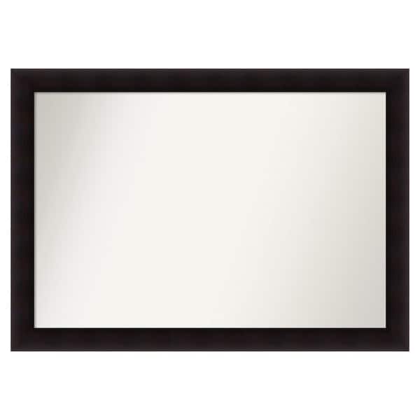 Amanti Art Portico Espresso 51.75 in. x 36.75 in. Custom Non-Beveled Wood Framed Batthroom Vanity Wall Mirror