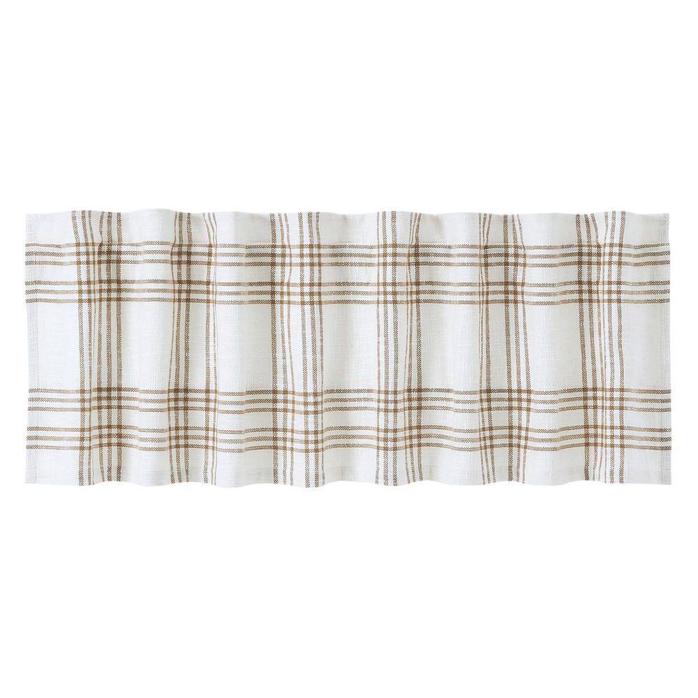 Wheat Plaid Rod Pocket Valance 72" Wide
