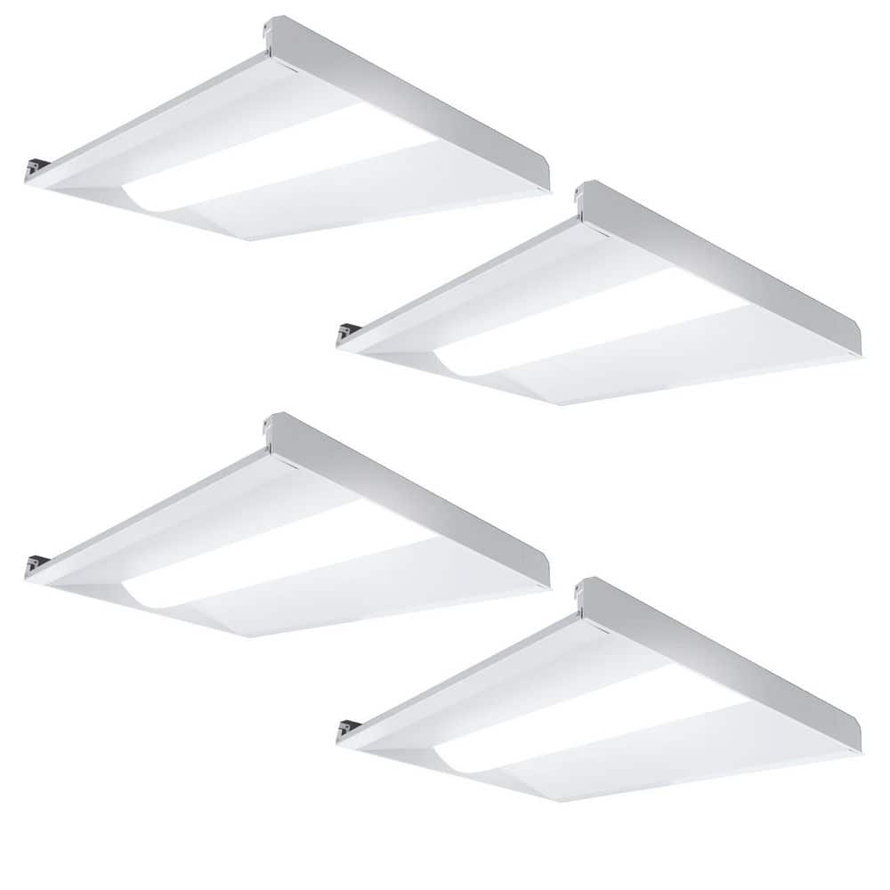2 ft. x 2 ft. 100W Equivalent White Dimmable 3500K-4000K-5000K Integrated LED Troffer Light, up to 5000 Lumens (4-Pack) price history on PriceWatchPro