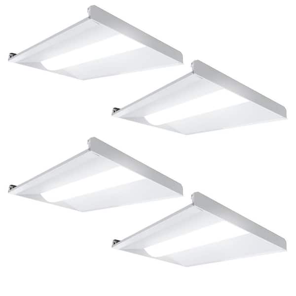2 ft. x 2 ft. 100W Equivalent White Dimmable 3500K-4000K-5000K Integrated LED Troffer Light, up to 5000 Lumens (4-Pack)