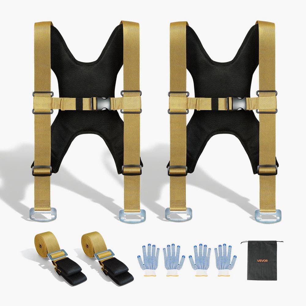 Moving Straps, Supports up to 1000 lbs. 2-Person Lifting and Moving System w/ 2 Harness Straps and 2 Load-Bearing Straps price history on PriceWatchPro