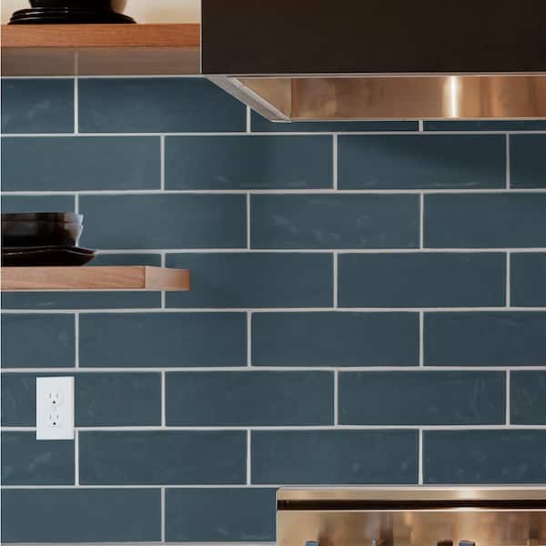 MSI Dove Gray 4 Inch X 12 Inch Handcrafted Glazed Ceramic Subway Tile For Kitchen Backsplash, Wall Tile For Bathroom, Shower Wall Tile, 4x12 Inch Mosaic Tile, Gray-Light