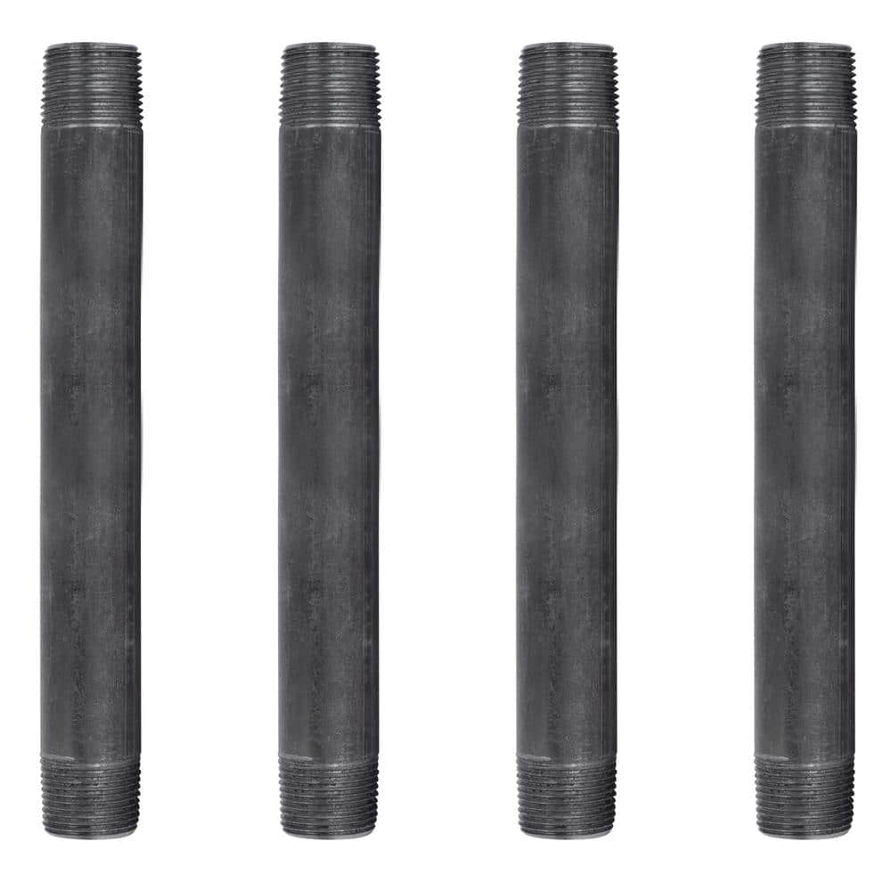 3/4 in. x 8 in. Black Industrial Steel Grey Plumbing Nipple (4-Pack) price history on PriceWatchPro