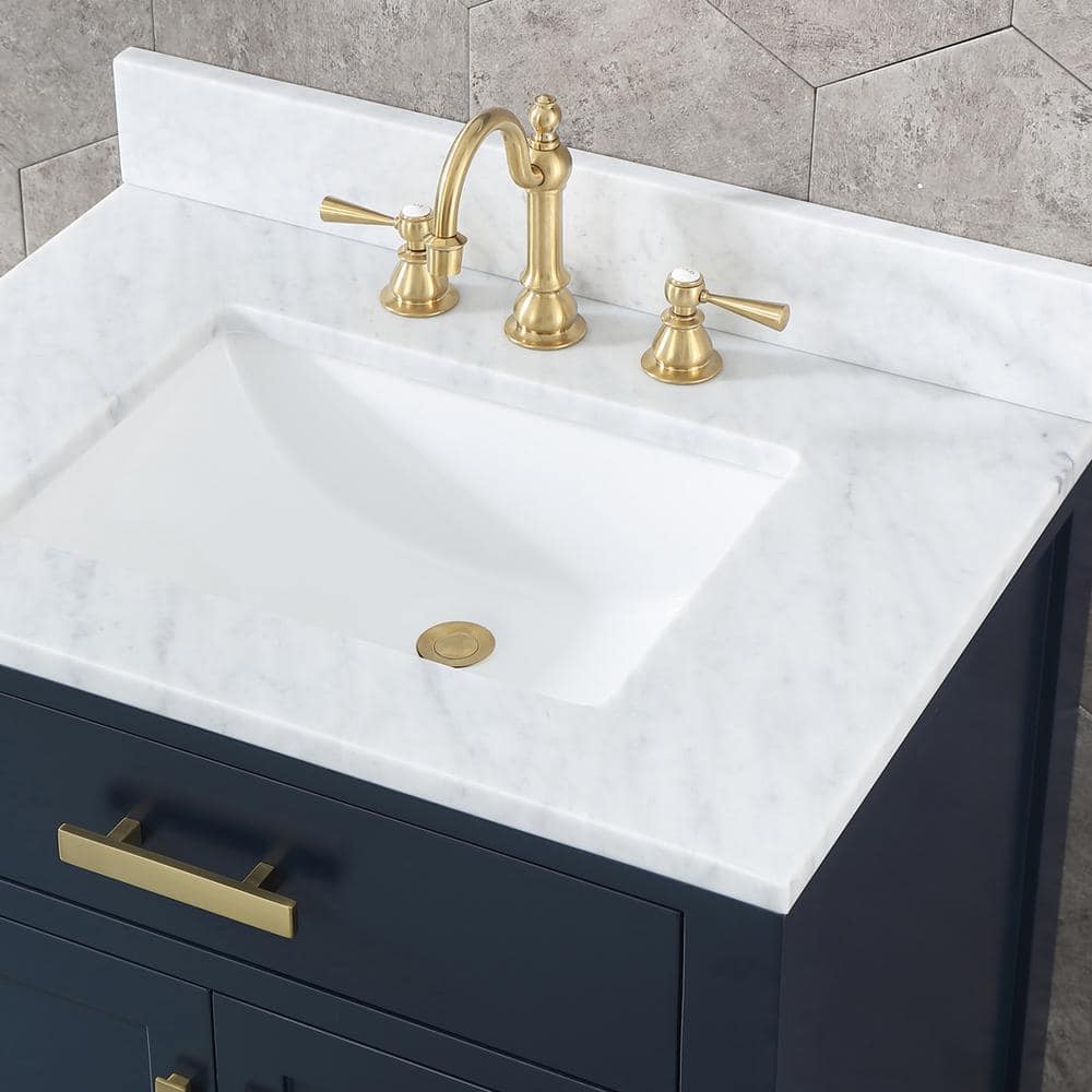 Satin Brass High Arc Torch Lever Handle Lavatory Faucet