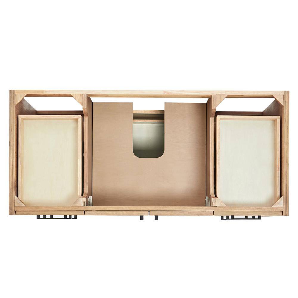 Kelly 49" Oak Single Sink Vanity with Carrara Marble Top