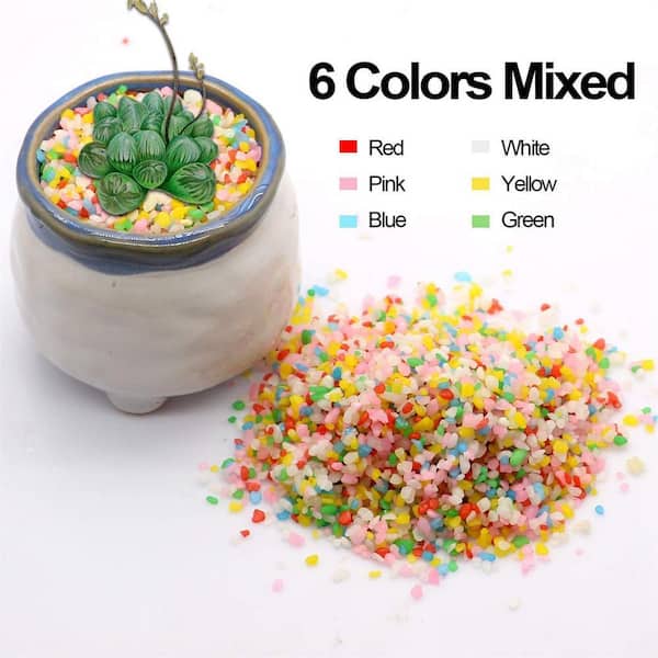 0.1 cu. ft. Multi-Colored Extra Small Gravel 2.5 lbs. 0.2 in.-0.4 in. Size  Landscape Rocks