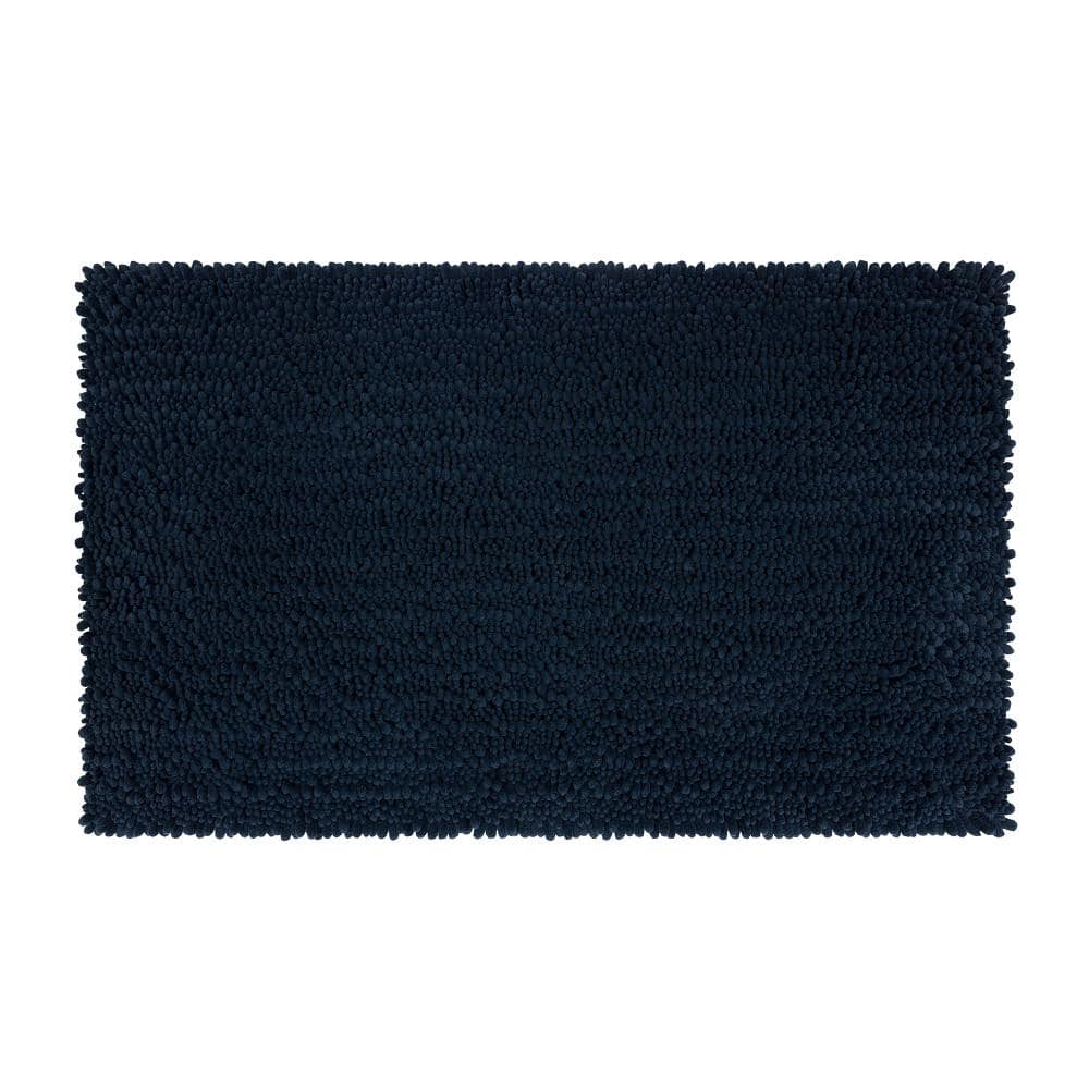 Indigo Blue Rectangular Pure Comfort Braided Rugs Indoor-Outdoor