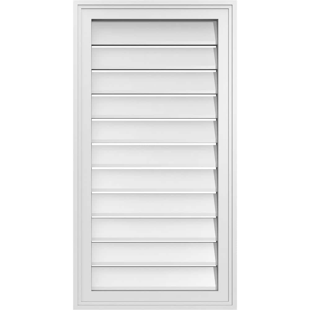 "18"" x 34"" Vertical Surface Mount PVC Gable Vent: Functional with Brickmould Frame" price history on PriceWatchPro