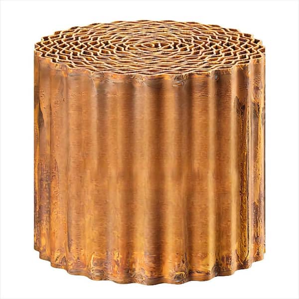 6 in. x 50 ft. Metal Corrugated Garden Edging Border, Tall Landscape Edging Fence for Garden, Rusty