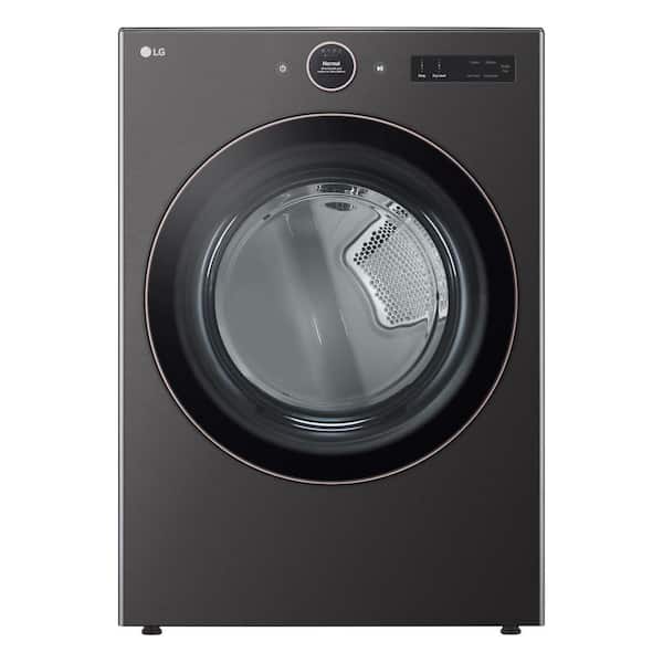 LG 7.4 cu. ft. Vented Stackable SMART Electric Dryer in Black Steel with TurboSteam and AI Sensor Dry Technology