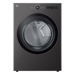 7.4 cu.ft. Ultra Large Electric Dryer with Sensor Dry, Turbo Steam Technology and WiFi Connectivity in Black Steel