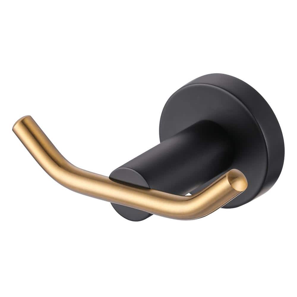 J-hook Double Robe/Towel Hook in Black and Gold price history on PriceWatchPro