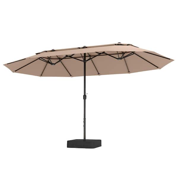 damask patio umbrella Outdoor Rectangle Tablecloth with Hole and Zipper, Pink Flowers Waterproof Table Cover, Baroque Scroll Floral Pattern Art Washable Tablecloths for Party Picnic, 60"x84" : Patio, Lawn & Garden canopy construction allows heat to escape while providing generous shade coverage PHI VILLA 15 ft. Market