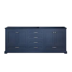 Dukes 80 Inch Double Bathroom Vanity Cabinet Only in Navy Blue