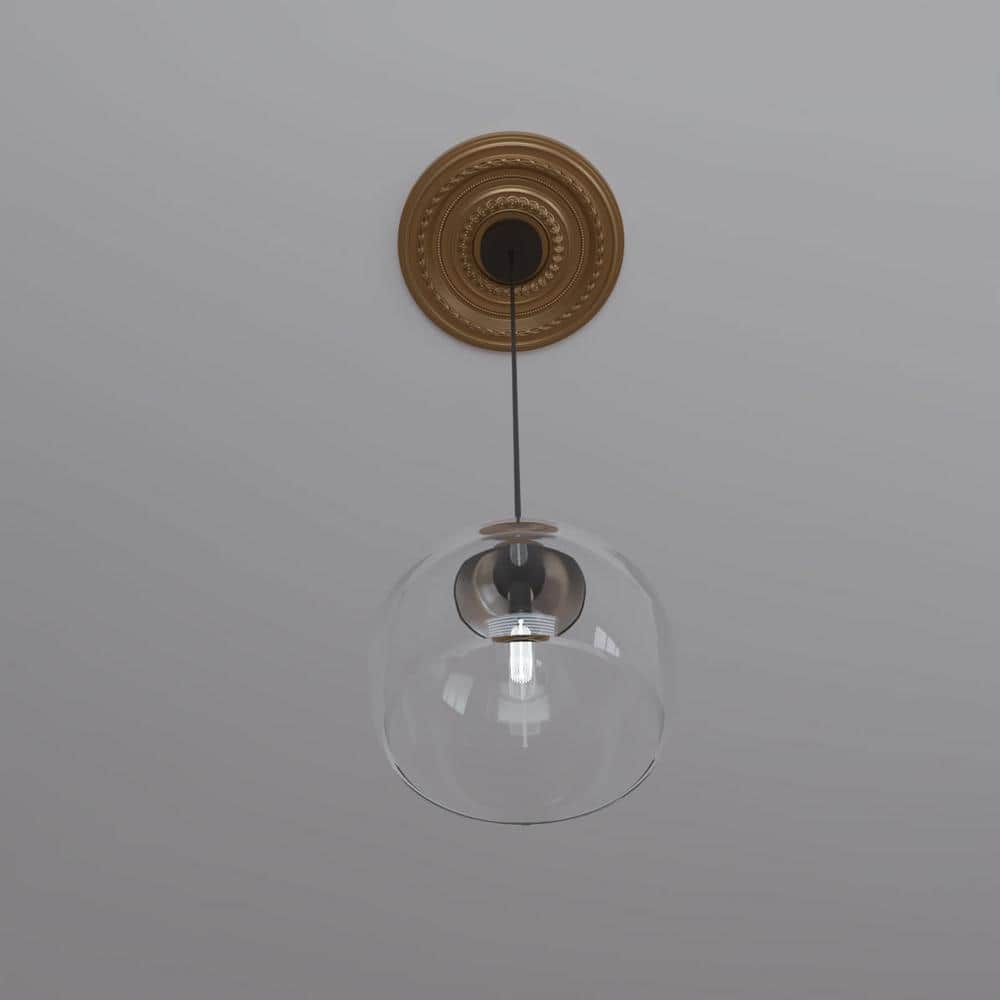 Cole 13" Bright Coat Gold Thermoformed PVC Ceiling Medallion
