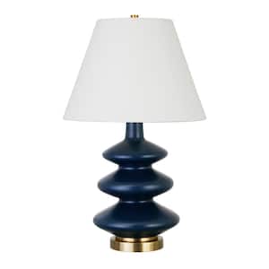 Carleta 26.5 in. Blue Triple Gourd Lamp