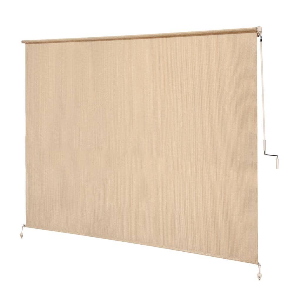 Coolaroo Beige Cordless Outdoor Roller Shade with UV Block