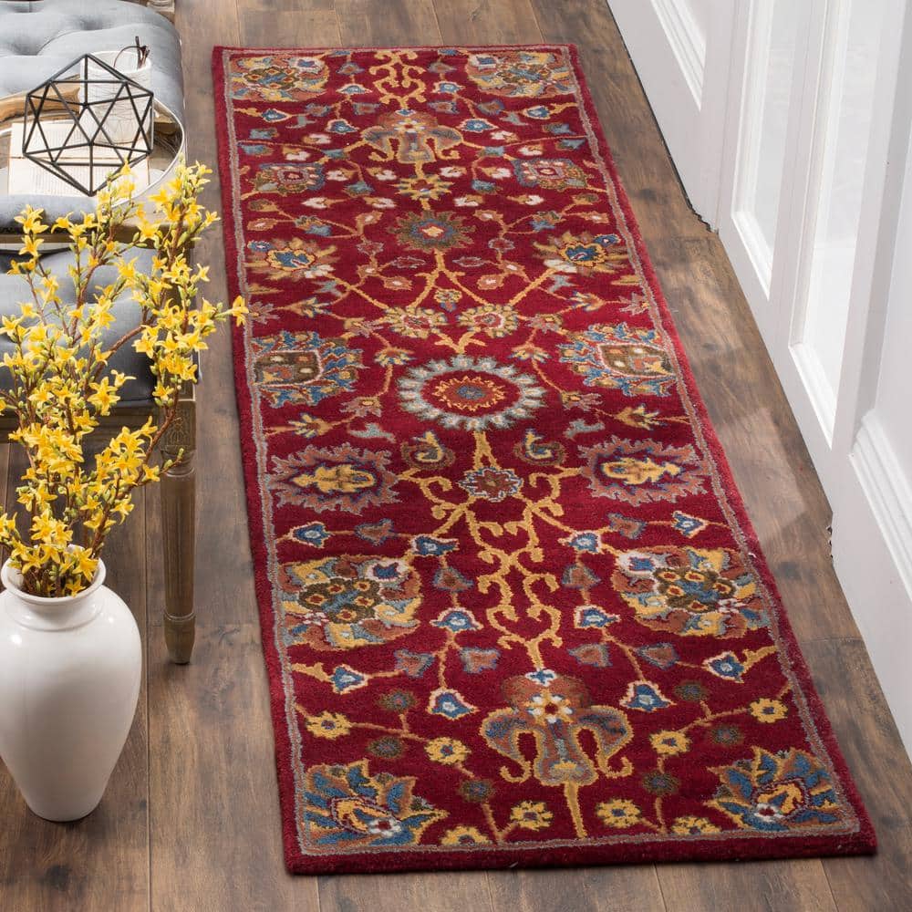 Heritage 2 ft. x 10 ft. Red Border Floral Runner Rug price history on PriceWatchPro