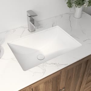 Denbigh Vitreous China 21 in. x 15 in. Undermount Bathroom Sink in Crisp White with Overflow