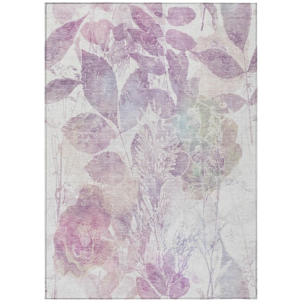 Chantille Machine Washable Indoor/Outdoor Abstract ACN2885 Lavender 5 ft. x 7 ft. 6 in. Area Rug