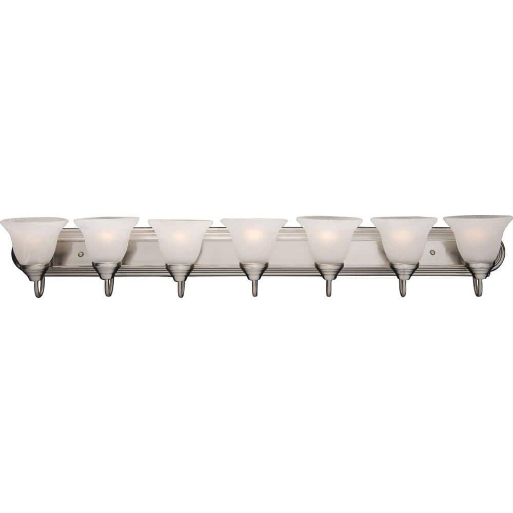 Essentials 7-Light 48 in. Wide Satin Nickel Bath Light price history on PriceWatchPro