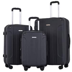 3-Piece BLACK 4-in-1 ROLLING VERTICAL Luggage Set